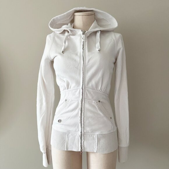 Rare Triple Five Soul White Hoodie Sweatshirt Womens Size Small - Picture 1 of 10